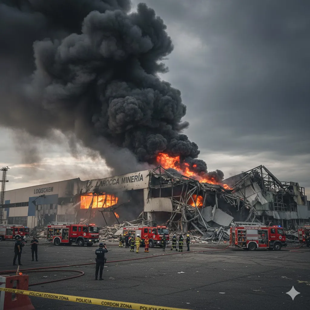explosión El polo industrial Spegazzini, en Ezeiza.