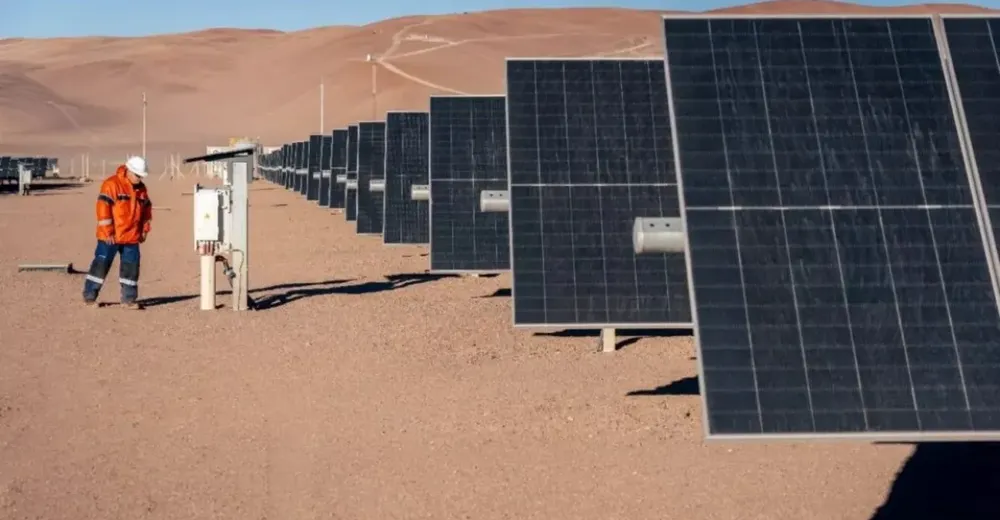 mina lindero paneles solares